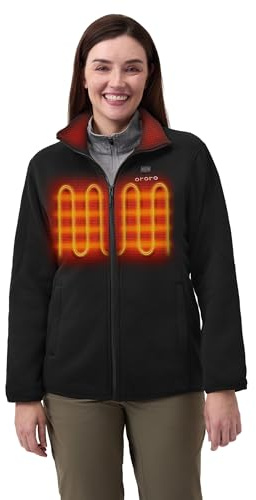 ORORO Veste chauffante pour femme avec fermeture éclair intégrale et batterie