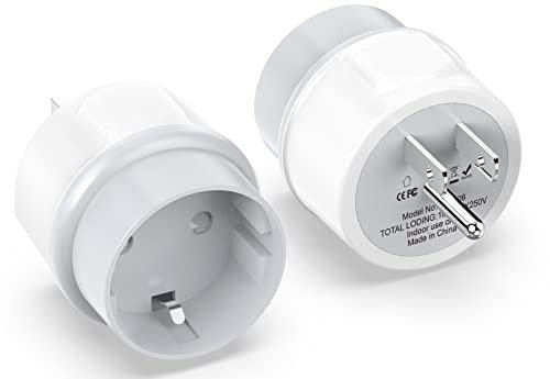 2X Adattatore Presa Americana/USA, Adattatore Spina Americana/USA, Adattatore da Viaggio USA da EU 2 Pin a USA 3 Pin, Adattatore per Messico Canada Tailandia Giamaica, Travel Adapter Presa Tipo B