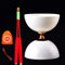 5-Achsen-5-Lager-Yo-Yo-Diabolo in Macaron-Farbe mit Hohlkern-Fiberglas-Diablo-Sticks-Kit + Saiten + Tragetasche | Breites Legierungslager mit vergoldeter Achse Spinning Diablo Set,Whisper white,3 Axle