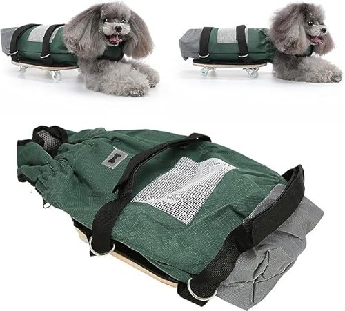Hunde-Scooter FüR Hinterbeine, Sicherer Brust-Gliedmaßen-Schutz, Haustier-Schlepptasche, Scooter FüR GeläHmte Haustiere, Rollstuhl FüR Hinterbeine, GeläHmter Hund SchüTzt Brust und Gliedmaßen (L