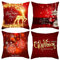 Dsnyu 4er Set Kissenhülle Xmas, Hirsch Schneeflockenkugeln Dekokissenhülle Polyester, Kastanienbraun Kissenbezug mit Weihnachtsmotiv für Bett Deko 45x45cm