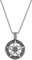 JewelryWe Schmuck Halskette Herren Retro Pentagramm Amulett Glücksbringer Edelstahl Anhänger mit Kette Geschenk für Männer Silber