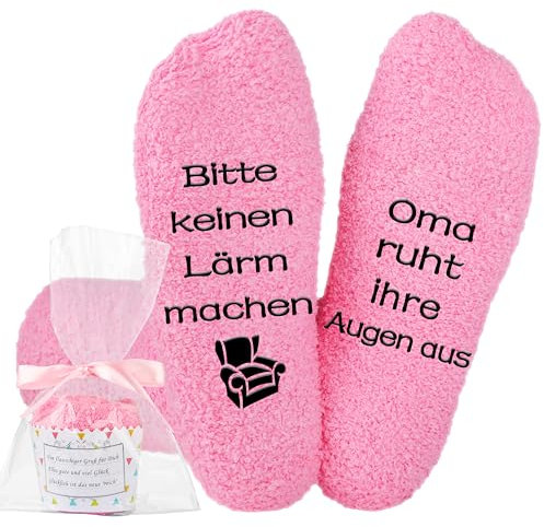 Jeasona Oma Socken Geschenk Weihnachten Geburtstag von Enkel Sinnvolle Besondere für Beste Oma