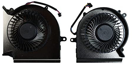 Power4Laptops Ventilateur pour Ordinateurs Portables (Paire) Compatible avec MSI Gaming GL65 9SX