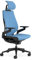 Steelcase Gesture Ergonomischer Bürostuhl mit 360° Armlehnen, 3D-Live Back Lumbalstütze, anpassbarer Kopfstütze Kobalt