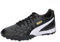 PUMA Unisex King Top Tt Soccer Shoe, Black White Gold, 42.5 EU