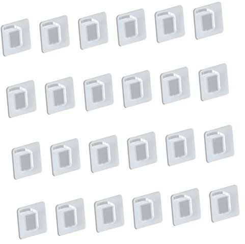 BESPORTBLE 24st Regalhalter Selbstklebende Regalclips Möbelstützpflock Durchsichtige Verriegelungs-regalstifte Verstellbarer Einlegeboden Schrank Heringe Küchenschrank Einstellbar Abs Leiste