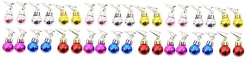ABOOFAN 72 STK Weihnachtlicher Bartglockenclip Bart Weihnachtskugeln Weihnachtsbart Weihnachtliche Bartkugeln Weihnachtsmann Bart Glocke Clip Mini Christbaumkugeln Handgemacht Haarschmuck