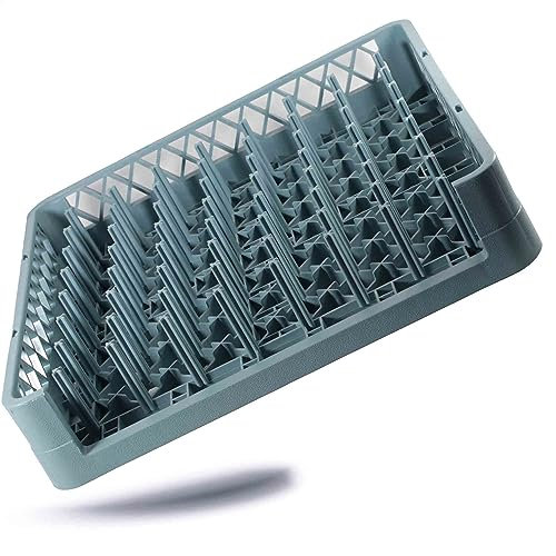 Gastronette Spülkorb Korb Tellerkorb Tassenkorb 64 Finger Gewerblicher Spülkorb für Großküchen Gastronomie Restaurants Kantinen Robuster Kunststoff Anpassbare Aufteilung Hygienisch und Langlebig