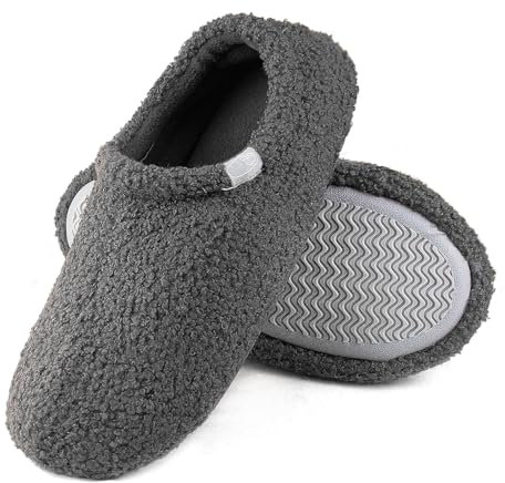 COONE Zapatillas femeninas peludas de espuma de memoria de peluche rizado Teddy Habitación ligera casa de dormitorios zapatos para el hogar dentro y fuera de la Sala