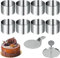 WOOWAIR 8 Pièces Emporte Piece Rond, 8 cm Cercle Patisserie Emporte Pièce Acier Inoxydable, Emporte Piece Rond pour Desserts, Biscuits, Pâtisseries, Gâteaux, Mousses, Bricolage