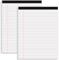 Koogel 2 Packungen Rechtsblöcke, 21,5 x 28 cm, 50 Blatt, breit, liniert, perforiert, Notizblöcke, Schreibblöcke, weiße Papierblöcke für Studenten, Schule, Büro