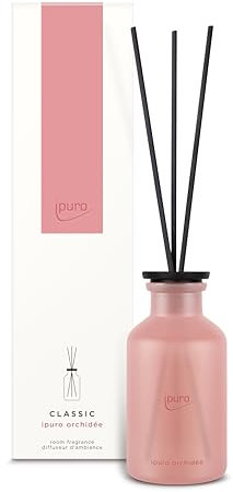 ipuro - Classic Raumduft ORCHIDÉE - 240ml | Raumerfrischer mit fruchtigen Noten, sizilianischer Limone, Pfirsich, Veilchen & Maiglöckchen Duft | Diffuser mit Stäbchen | Lufterfrischer Wohnung