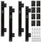 ZOFUN 4 Stück Tastaturauszug schwarz, 350mm Schwerlastauszug Tastaturauszug Schubladenschienenn, Schubladenauszug 350mm, Auszugschienen Schwarz für Tastatur, Maus, Scanner, Keyboard und Laptop Ablage