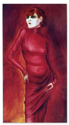 LZ6J8C9 Otto Dix Kunstdruck-Otto Dix Poster-Berühmte Gemälde Leinwand-The Dancer-Kunstdruck auf Leinwand Expressionismus-Wohnzimmer Wanddekoration 70x126cm(28x50 Zoll), rahmenlos