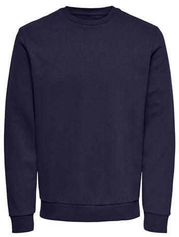 ONLY & SONS Herren ONSCERES Crew Neck NOOS Sweatshirt, Evening Blue, S