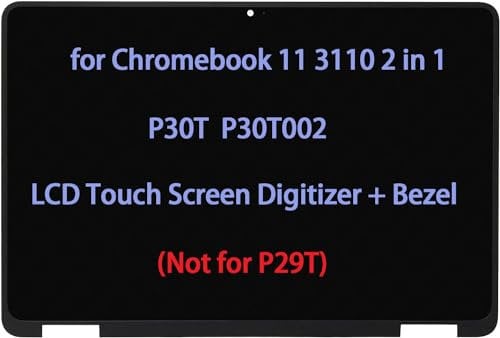 ARUISIFX Screen Replacement for Dell Chromebook 11 3110 2 in 1 P30T P30T002 LCD Touch Screen Digitizer Bezel Assembly 11.6 HD