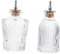 RORPOIR 2Pcs Japanese Style Bitters Bottle Retro Glass Wine Storage Containers for Absinthe and Viscous Cocktails Vintage Carved Design with Fine Stopper
