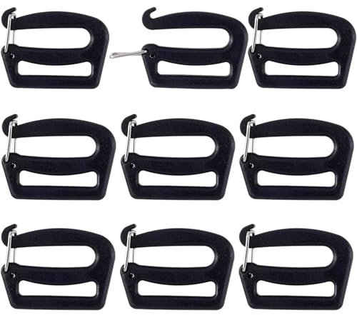 Hebterrka 12 Stück 25mm/1 Zoll G Haken Gurtverbindungs Schnallen, Robuste und langlebige Gurtverbindung für Rucksäcke, Taschen und Gürtel