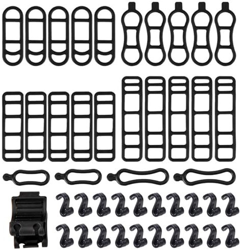 Zimoer 44 Stück Universal Fahrradhalterung für Taschenlampe,Fahrrad Silikonband,Fahrradlicht Gummiband,Lenkstangen-Halterung,Ersatz Halterung Fahrradlicht Gummiringe,für LED Fahrradlicht,Taschenlampe