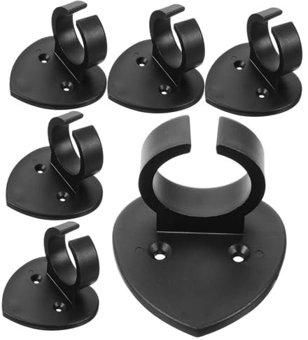 TOGEVAL 6pcs Microphone Wall Mount Holder Clip Mic Mount for Speaker Heart-shaped Clip