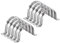 sourcing map 10pcs 2 3/4 Inch 70mm Conduit Clamps, M70 U Tube Pipe Clamp, Stainless Steel Rigid Pipe Strap, U Shaped Bracket with Two Hole for Pipe Tube Hose Wire Cord Fixing