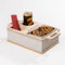 INEXTERIOR Couchi - PERSONALISIERBAR - handgefertigt in Deutschland - Snackschale, Organizer und Flaschenhalter - Couchbutler couchorganizer Sofaorganizer Geschenk (personalisiert, Grau)
