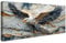 Mit Rahmen Leinwand Bilder Marmor Weißkopfseeadler Bild auf Leinwand Malerei Poster Kunstdrucke Weiß Grau Gold Federn Adler Tier Bild Wandbilder Heim Wohnzimmer Schlafzimmer Wanddeko 50x120cm