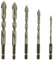 WOYUOSN 5-PCS High-Strength Eccentric Twist Drill Bit, Masonry Drill Bits for Concrete Set for Concrete/Glass/Brick/Cement/Tile/Wood/Etc, Industrial Strength Carbide Drill Bits Tip Size 5/32-1/2