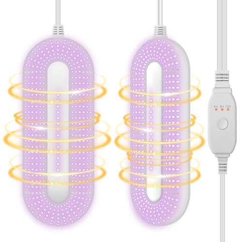 NZQXJXZ Schuhtrockner Elektrisch mit Intelligentem Timer, Schnell Trocknendem Handschuhtrockner & Stiefeltrockner, Beseitigt Effektiv Gerüche und Antibakteriell (EU-Stecker)