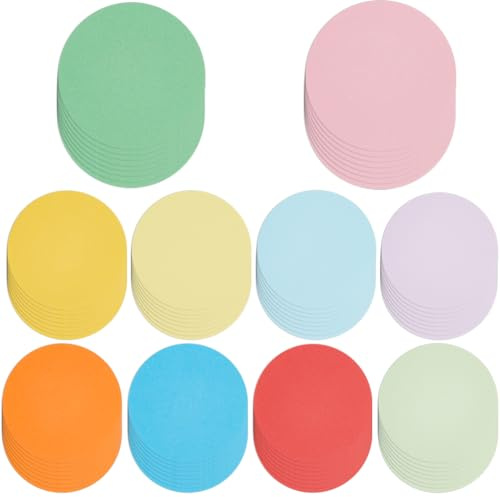 SOFPLATE 100 Stück 3.4 Zoll Runde Papierausschnitte 3Zoll/7.6CM Rundes Buntes Papier Verschiedene Punkte Für Die Pinnwand Im Klassenzimmer Bastelkarton Runder Ausschnitt Für Die Pinnwand Im Klasse