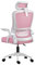 Silla de Oficina, para Gaming, Escritorio Ergonómica con Reposacabezas, Ajustable y con Soporte Lumbar | Respaldo de Malla Transpirable | Reposabrazos Abatibles de 90° | Giratoria 360° (Rosa)