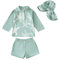 Yoolhamy Traje de Baño para Bebé Niño, Bañador Bebe Pequeños Bañador de Manga Larga con Cremallera para Niños con Gorro de Sol