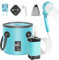 Camping Dusche mit Pumpe, 6000mAh Campingdusche mit Akku, Campingdusche mit Pumpe Mobile Dusche Outdoor Dusche Pumpe mit Temperaturanzeige und Eimer für Camping Reisen Garten Wandern Autowaschen