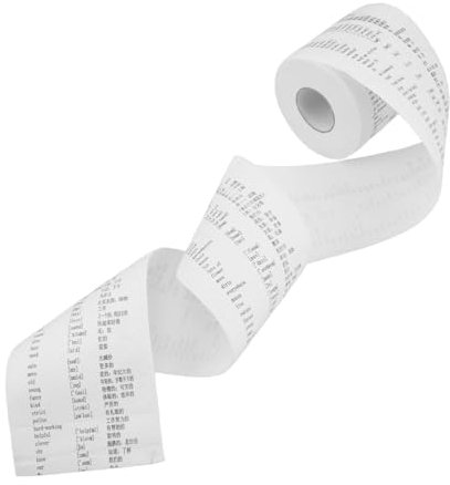 FRCOLOR English Word Phonetic Symbols Toilet Paper Roll Fun Learning for Boys and Girls