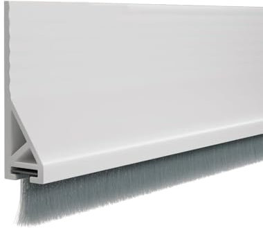 1m Draft Excluder for Doors, Door Brush Strip, Door Seal Strip, Silicone Self-Adhesive Weather Strip with Brush, Gap Filler Noise Blocker, Soundproofing Seal Strip