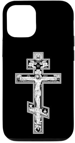 Russisch-griechisches byzantinisch-orthodoxes Kreuz Hülle für iPhone 12/12 Pro