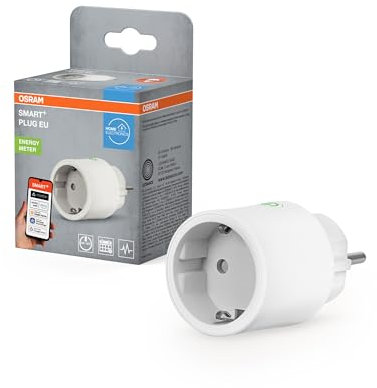 OSRAM SMART+ MATTER EU-Steckdose in Weiß, intelligente Steckdose mit Matter over WiFi-Technologie zur Einbindung von elektrischen Geräten ins Smart Home System