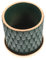 Milisten Maceta de con Diseño Trenzado Maceta para Plantas de Interior y Exterior con Plato para y Decoración del Color Verde Oscuro y Dorado para Rosales y