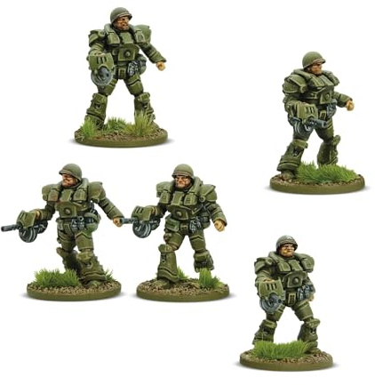 Warlord Games US Heavy Infantry - United States Miniatures for Konflikt 47 Highly Detailed 28mm Scale Miniatures