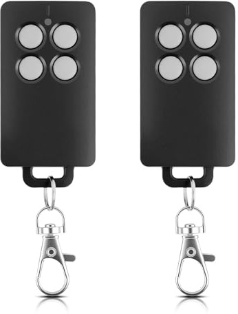 Remplacement pour SCS Sentinel AAM0121 - Télécommande de Portail 4 Canaux à Code Tournant, 433 MHz, Portée 50 m, Sécurité Renforcée, Compatible Motorisations Portail (Gris, 2 pièces)