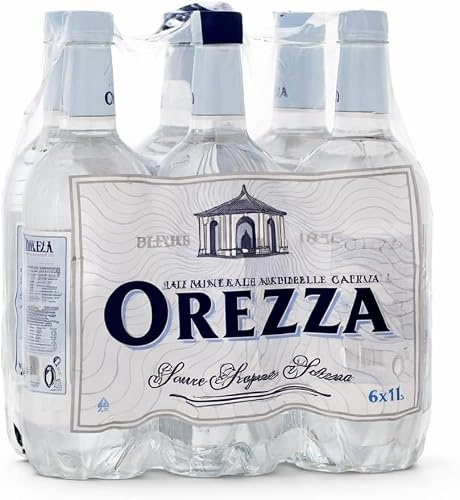 OREZZA Eau minérale naturelle gazeuse corse – en packs de 6x1L– Bouteilles plastique PET – Restauration, CHR et Collectivités (Pack 6 bouteilles)
