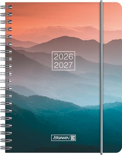 Schülerkalender 2026/2027 Misty Sunset | A6, Kunststoff: 2 Seiten = 1 Woche ; Kalendarium: 18 Monate Juli 2026 bis Dezember 2027