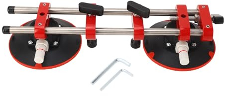Fafeicy Seamless Seam Setter with 2 Vacuum Suction Cups Aluminum Alloy Tile Joiner Tool for Countertop Installers Marble Glass Leveling