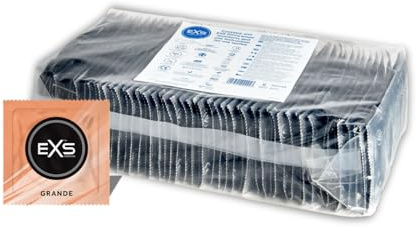 EXS Grande Large XL Kondome (100er-Pack) Premium Latex Kondome Übergröße für Männer mit nicht spermizidem Gleitmittel, gerade Wandung mit Reservoir, 3J. haltbar – CE-gekennzeichnet, Deutsch Entwickelt