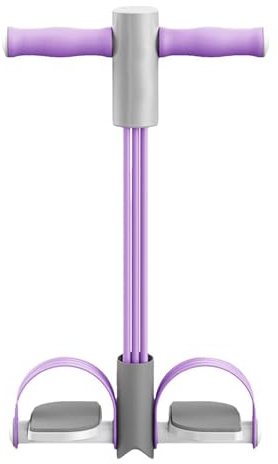 Corde de tension de fitness - 55 x 27 cm - Corde de résistance à pédale - Bandes élastiques pour abdominaux - Tendeurs de yoga - 6 tubes - Équipement de fitness pour abdominaux, bras, yoga