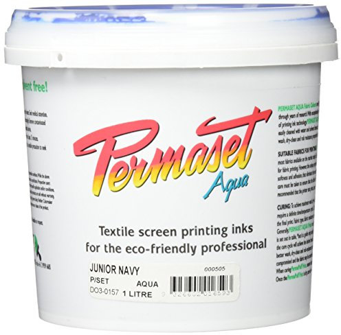 Permaset Aqua Encre pour impression sur tissu Bleu marine 1 litre