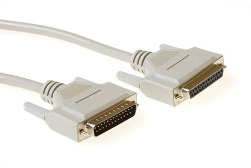 ACT 1.8 metre Serial 1:1 Connection Cable 25 pin D-sub Male - 25 pin D-sub Female