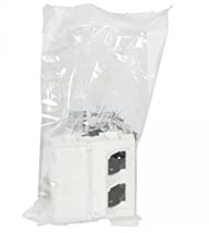 Legrand 076506 Double Prise Catégorie6 FTP Inclines à 45°, Mosaic 2 Modules, Blanc