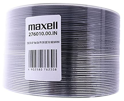 Maxell DVD-R 4,7 GB / 120 min 16x, Full Printable, 50 pezzi in ECO-Pack